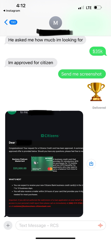 Approval screenshot